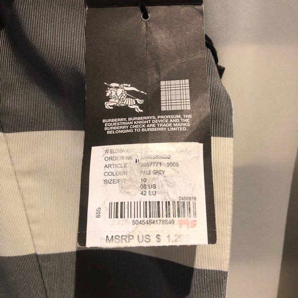 'Eloise' Stripe Mulberry Silk & Cotton Dress NWT - Picture 7 of 8